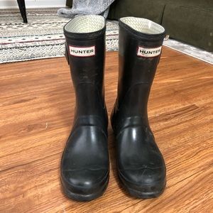 Black hunter rain boots